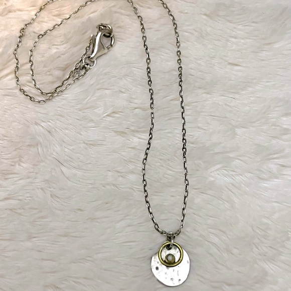 Silpada RARE Vintage .925 Sterling Silver, gold and pearl necklace - Picture 3 of 6